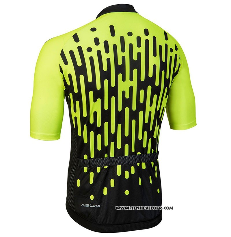 2018 Maillot Ciclismo Nalini Podio Vert Manches Courtes et Cuissard