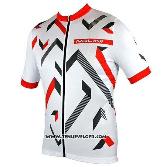 2019 Maillot Ciclismo Nalini Descesa 2.0 Blanc Rouge Manches Courtes et Cuissard