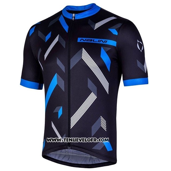 2019 Maillot Ciclismo Nalini Descesa 2.0 Noir Bleu Manches Courtes et Cuissard