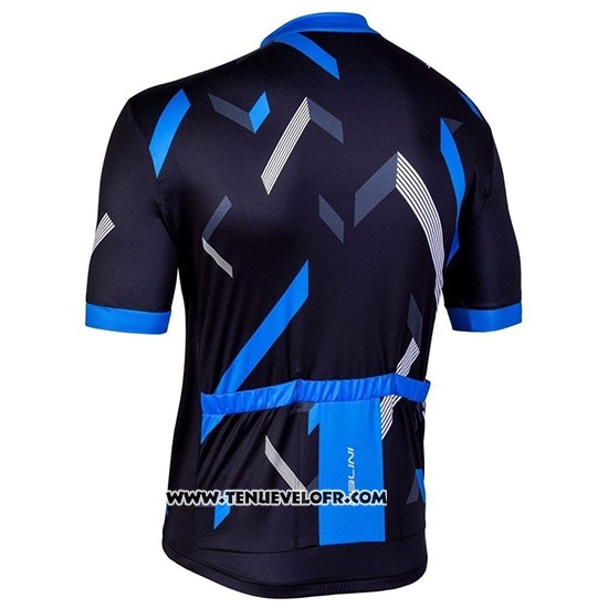 2019 Maillot Ciclismo Nalini Descesa 2.0 Noir Bleu Manches Courtes et Cuissard