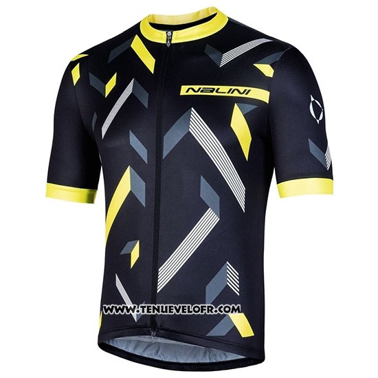 2019 Maillot Ciclismo Nalini Descesa 2.0 Noir Jaune Manches Courtes et Cuissard