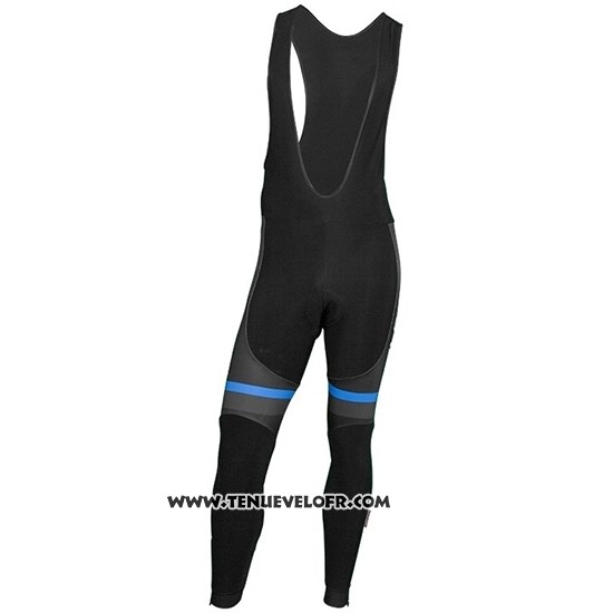 2019 Maillot Ciclismo Nalini Noir Bleu Manches Longues et Cuissard