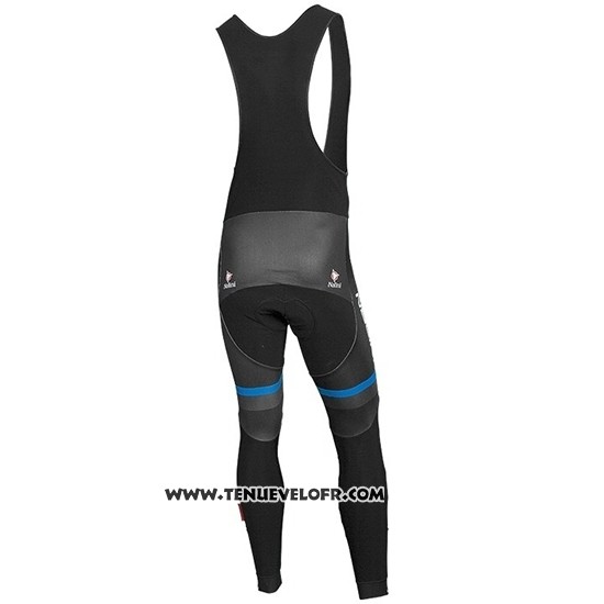 2019 Maillot Ciclismo Nalini Noir Bleu Manches Longues et Cuissard