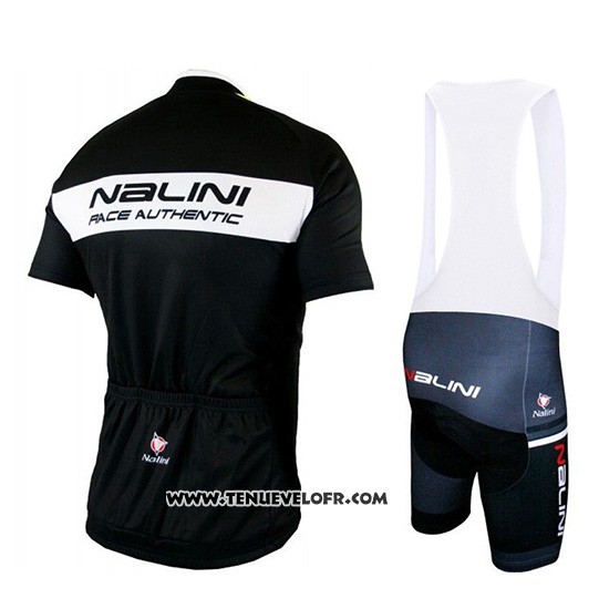 2019 Maillot Ciclismo Nalini Noir Jaune Manches Courtes et Cuissard
