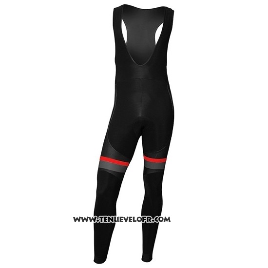 2019 Maillot Ciclismo Nalini Noir Rouge Manches Longues et Cuissard