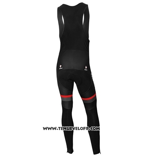 2019 Maillot Ciclismo Nalini Noir Rouge Manches Longues et Cuissard