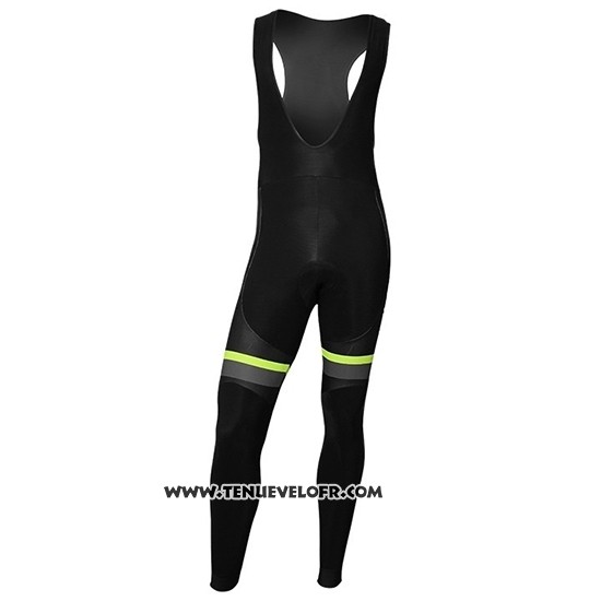 2019 Maillot Ciclismo Nalini Noir Vert Manches Longues et Cuissard