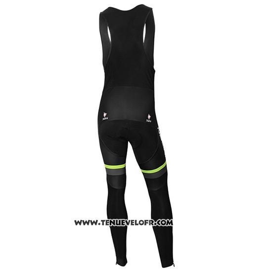 2019 Maillot Ciclismo Nalini Noir Vert Manches Longues et Cuissard