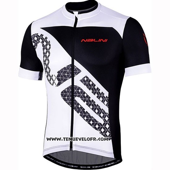 2019 Maillot Ciclismo Nalini Volata 2.0 Noir Blanc Manches Courtes et Cuissard