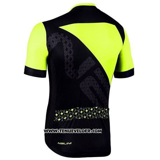 2019 Maillot Ciclismo Nalini Volata 2.0 Noir Jaune Manches Courtes et Cuissard