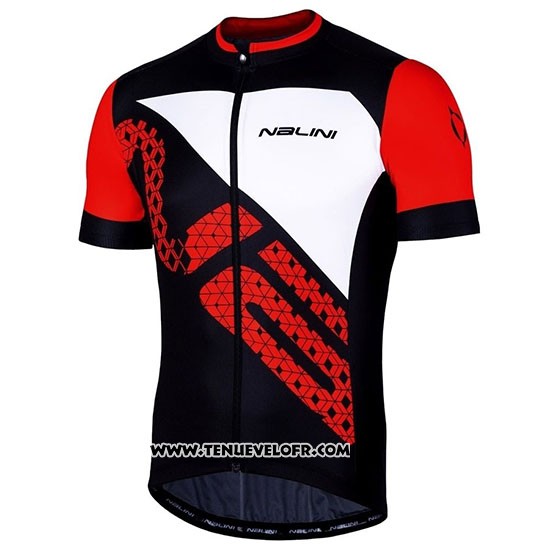 2019 Maillot Ciclismo Nalini Volata 2.0 Noir Rouge Manches Courtes et Cuissard