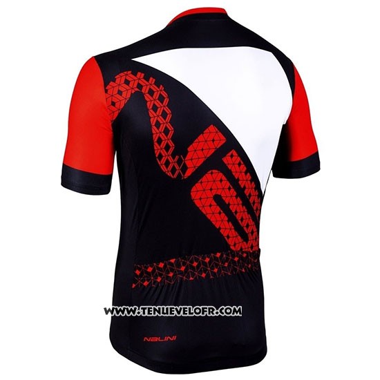 2019 Maillot Ciclismo Nalini Volata 2.0 Noir Rouge Manches Courtes et Cuissard