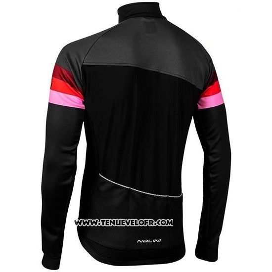 2019 Maillot Ciclismo Nalini Warm 2.0 Noir Rouge Manches Longues et Cuissard