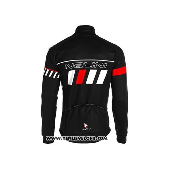 2020 Maillot Ciclismo Nalini Noir Blanc Rouge Manches Longues et Cuissard