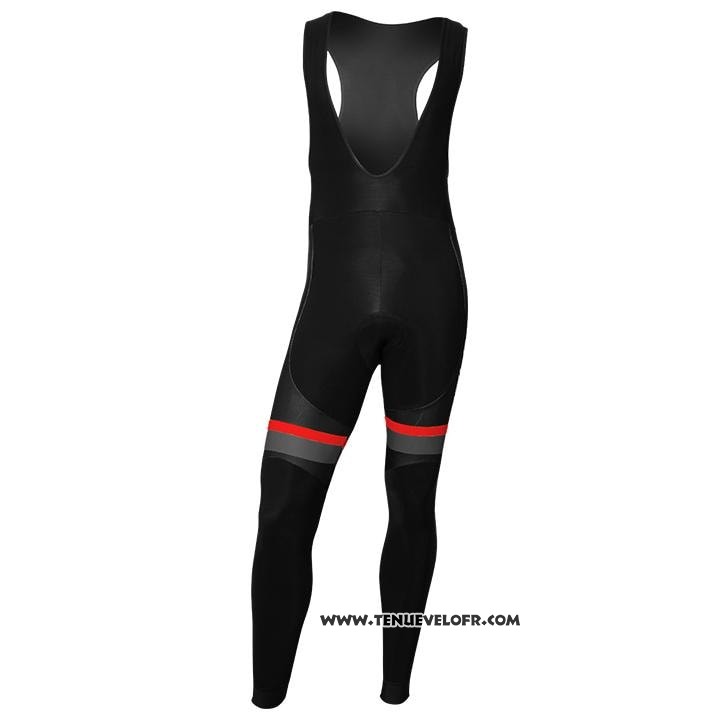 2020 Maillot Cyclisme Nalini Noir Gris Rouge Manches Longues et Cuissard