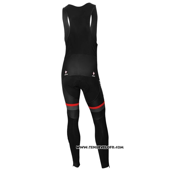 2020 Maillot Cyclisme Nalini Noir Gris Rouge Manches Longues et Cuissard
