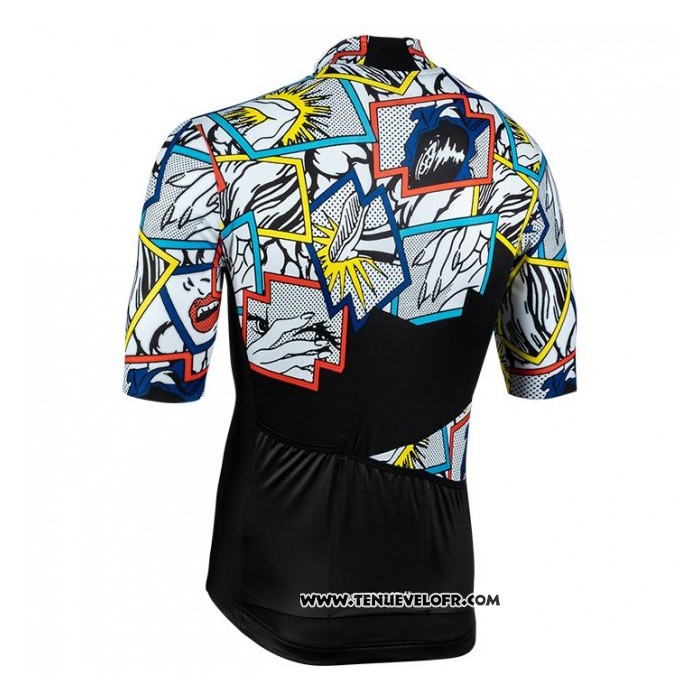 2020 Maillot Cyclisme Nalini Noir Multicolore Manches Courtes et Cuissard