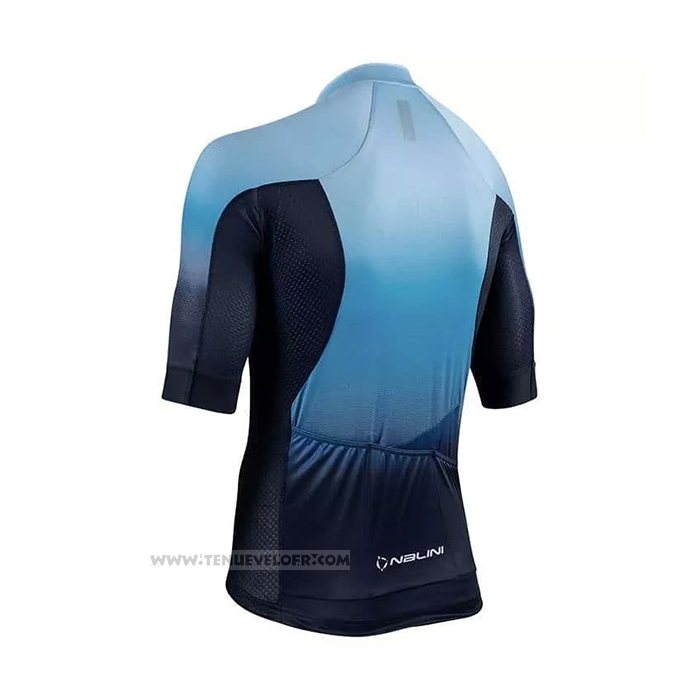 2021 Maillot Cyclisme Nalini Bleu Manches Courtes et Cuissard
