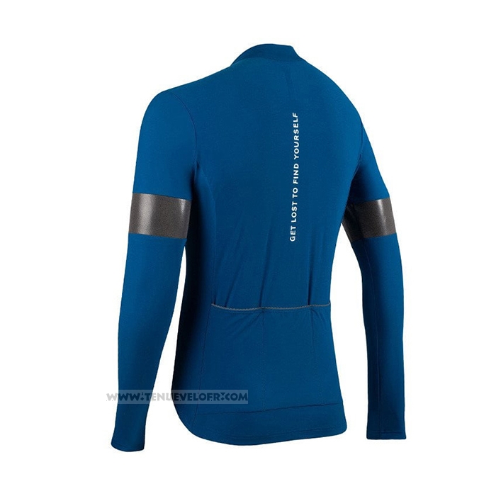 2021 Maillot Cyclisme Nalini Bleu Manches Longues et Cuissard