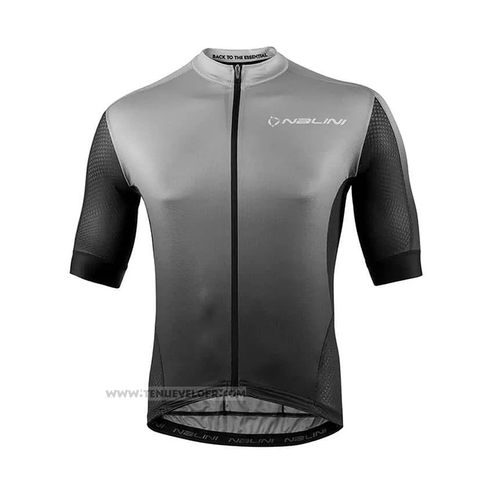 2021 Maillot Cyclisme Nalini Gris Manches Courtes et Cuissard