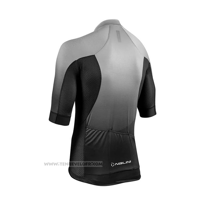 2021 Maillot Cyclisme Nalini Gris Manches Courtes et Cuissard