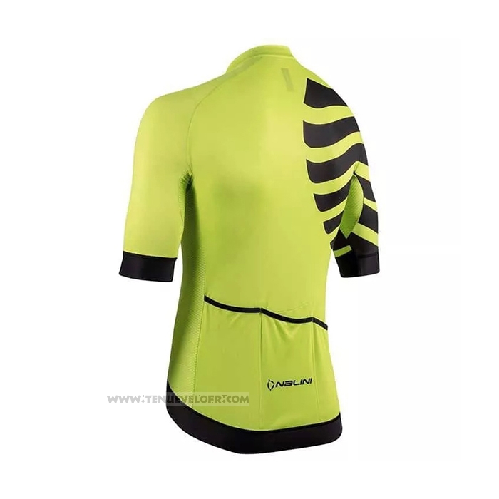 2021 Maillot Cyclisme Nalini Jaune Noir Manches Courtes et Cuissard