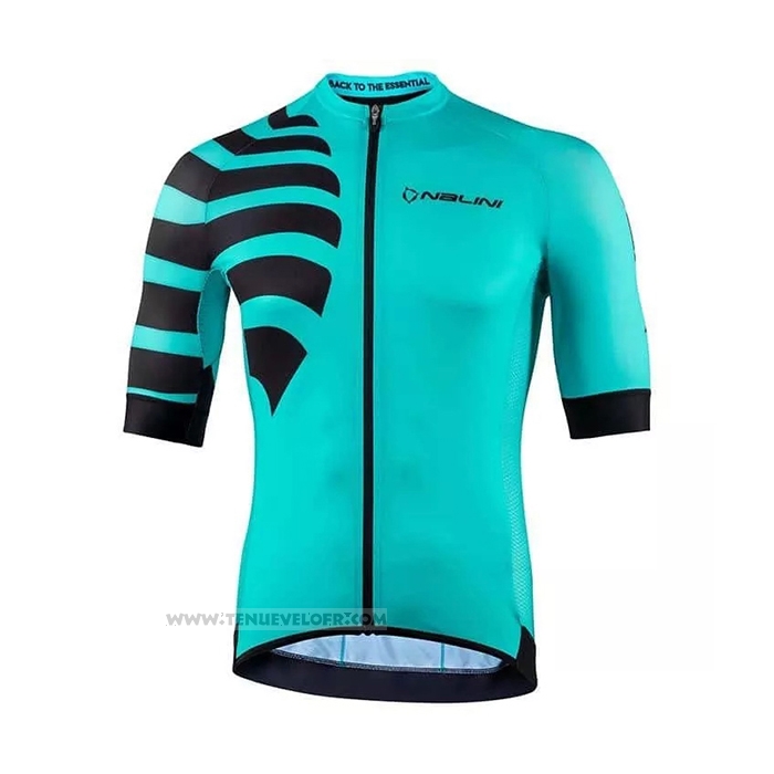 2021 Maillot Cyclisme Nalini Lumiere Vert Manches Courtes et Cuissard