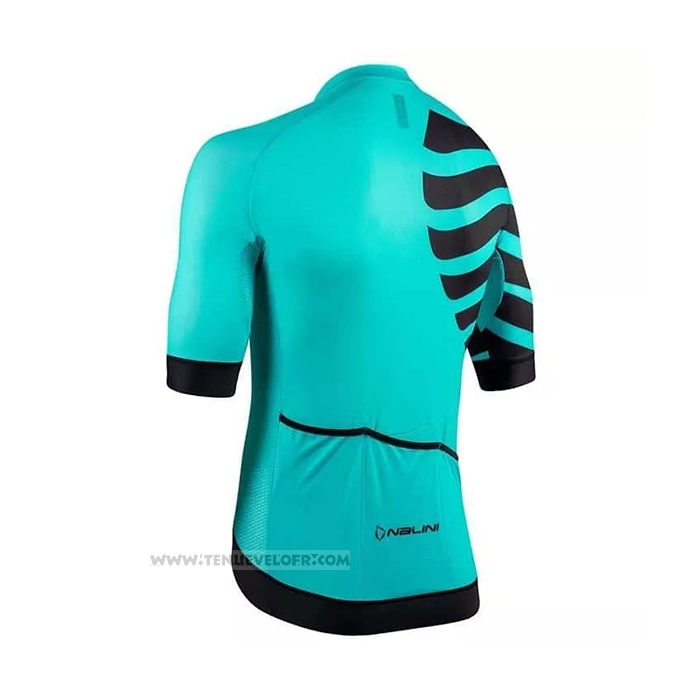 2021 Maillot Cyclisme Nalini Lumiere Vert Manches Courtes et Cuissard