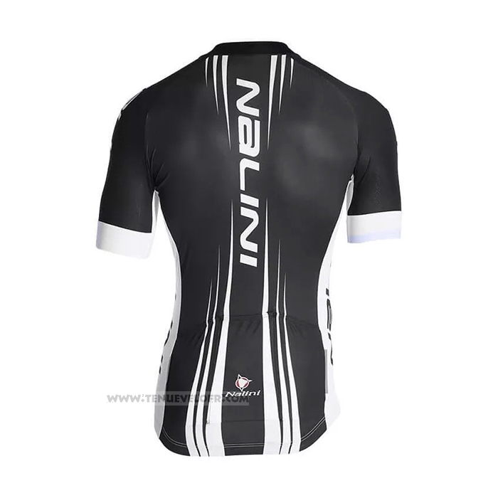 2021 Maillot Cyclisme Nalini Noir Blanc Manches Courtes et Cuissard