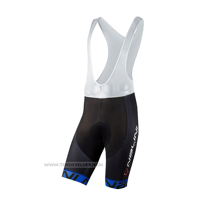 2021 Maillot Cyclisme Nalini Noir Bleu Manches Courtes et Cuissard