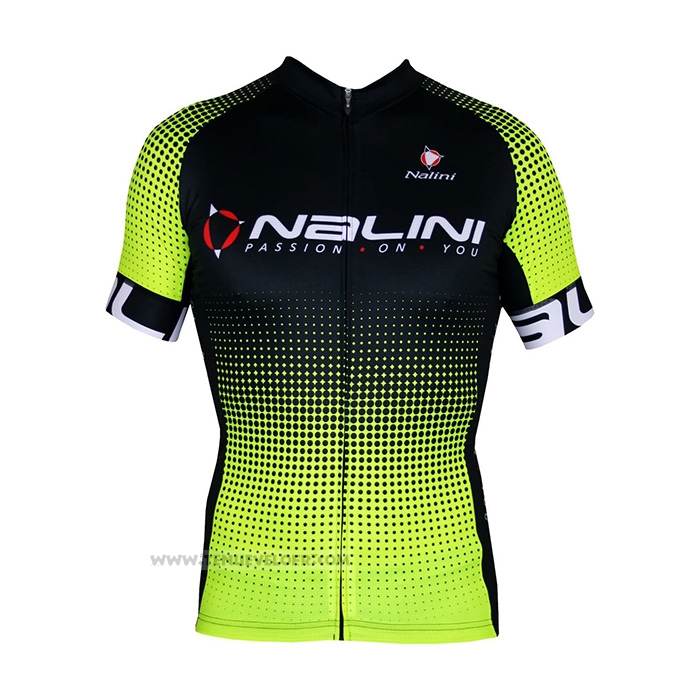 2021 Maillot Cyclisme Nalini Noir Jaune Manches Courtes et Cuissard