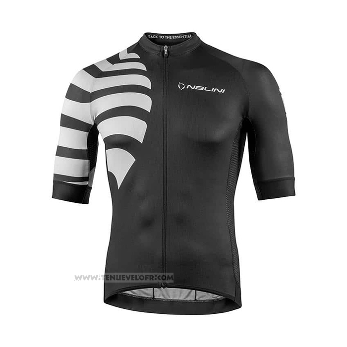 2021 Maillot Cyclisme Nalini Noir Manches Courtes et Cuissard