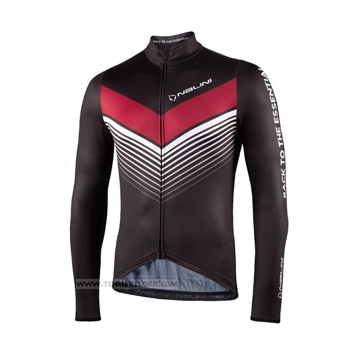 2021 Maillot Cyclisme Nalini Noir Manches Longues et Cuissard