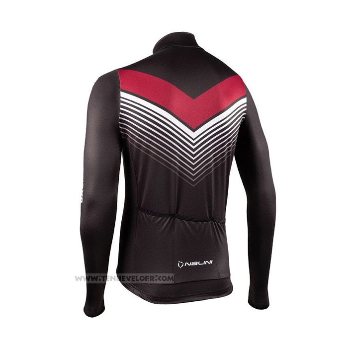 2021 Maillot Cyclisme Nalini Noir Manches Longues et Cuissard