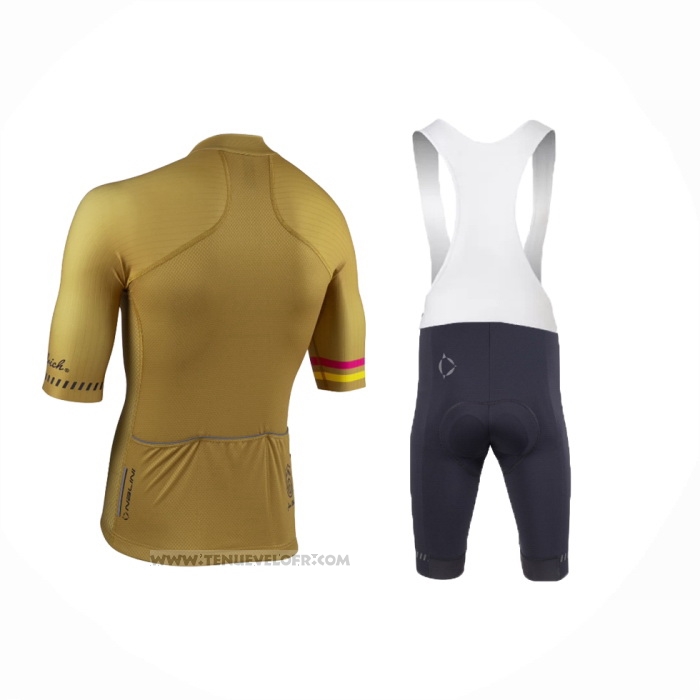 2024 Maillot Cyclisme Nalini Lumiere Marron Manches Courtes Et Cuissard