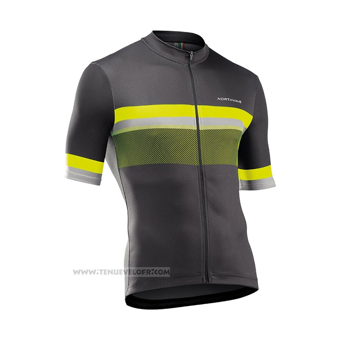 2021 Maillot Cyclisme Northwave Jaune Manches Courtes et Cuissard