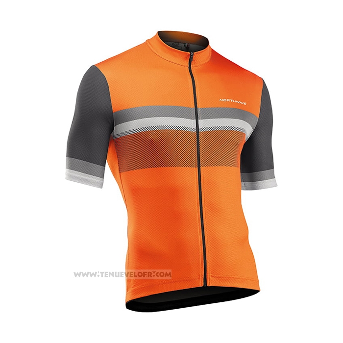 2021 Maillot Cyclisme Northwave Orange Manches Courtes et Cuissard