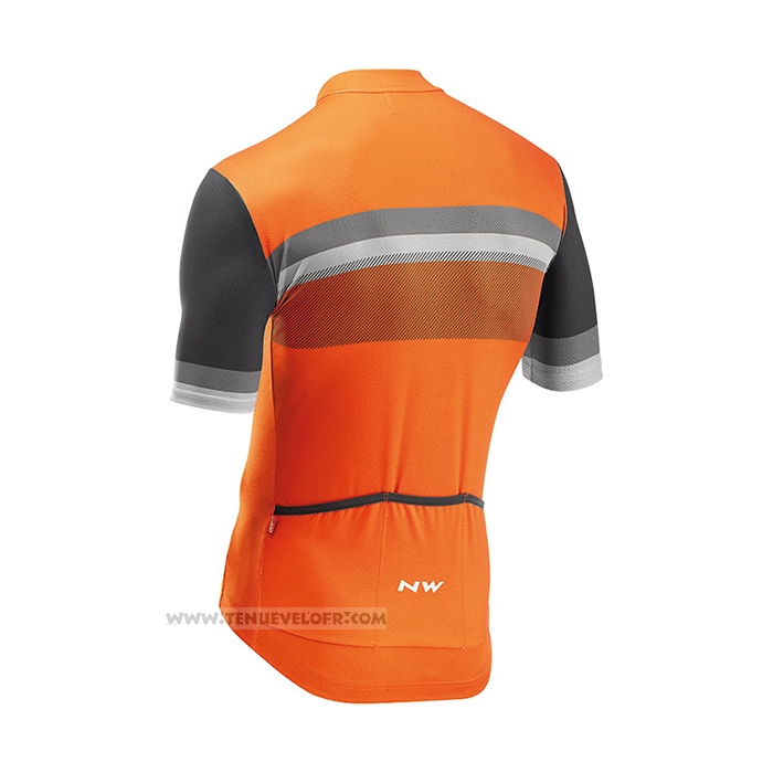 2021 Maillot Cyclisme Northwave Orange Manches Courtes et Cuissard