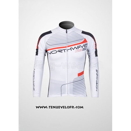 2012 Maillot Ciclismo Northwave Noir et Blanc Manches Longues et Cuissard