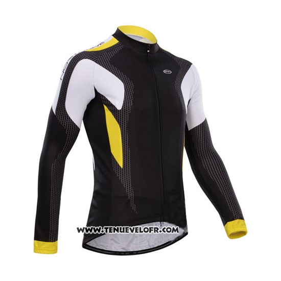 2015 Maillot Ciclismo Northwave Noir et Jaune Manches Longues et Cuissard