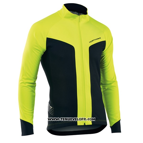 2017 Maillot Ciclismo Nalini Northwave Ml Jaune et Noir Manches Longues et Cuissard