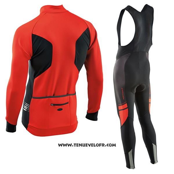 2017 Maillot Ciclismo Nalini Northwave Ml Rouge et Noir Manches Longues et Cuissard