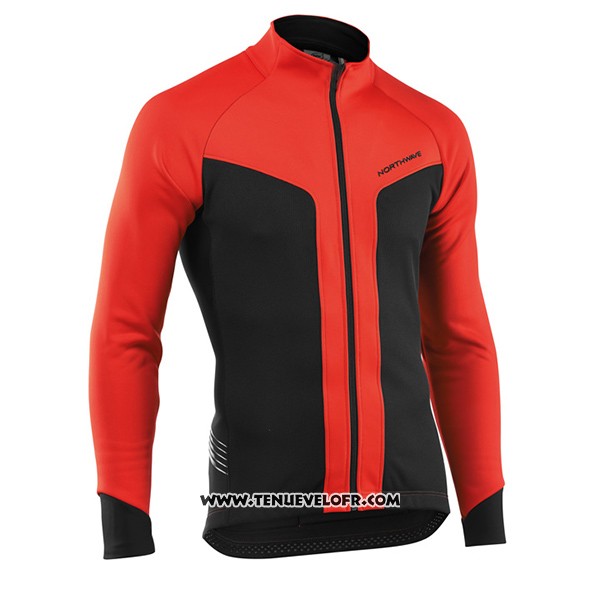 2017 Maillot Ciclismo Nalini Northwave Ml Rouge et Noir Manches Longues et Cuissard