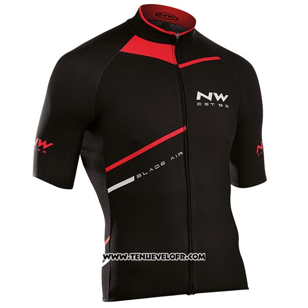 2017 Maillot Ciclismo Northwave Blade Air Noir et Rouge Manches Courtes et Cuissard
