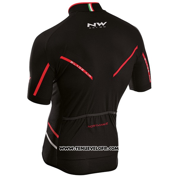 2017 Maillot Ciclismo Northwave Blade Air Noir et Rouge Manches Courtes et Cuissard