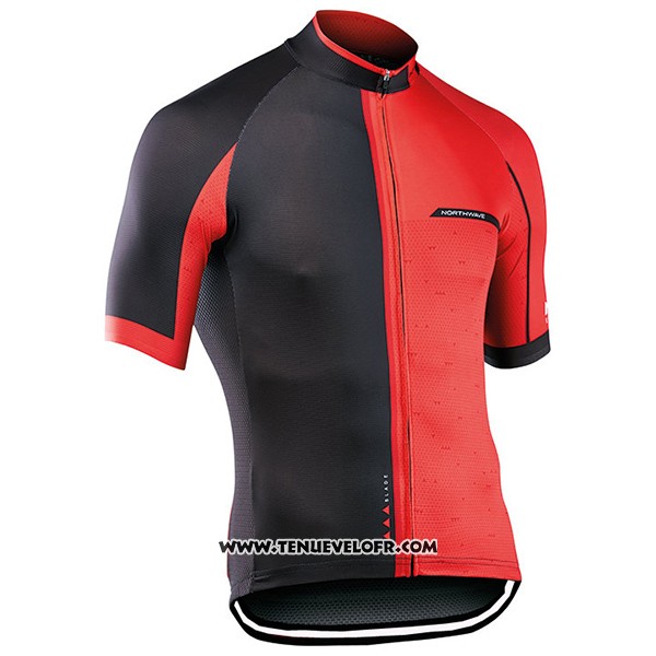 2017 Maillot Ciclismo Northwave Blade Noir et Rouge Manches Courtes et Cuissard