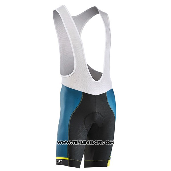 2017 Maillot Ciclismo Northwave Extreme Vert et Bleu Manches Courtes et Cuissard