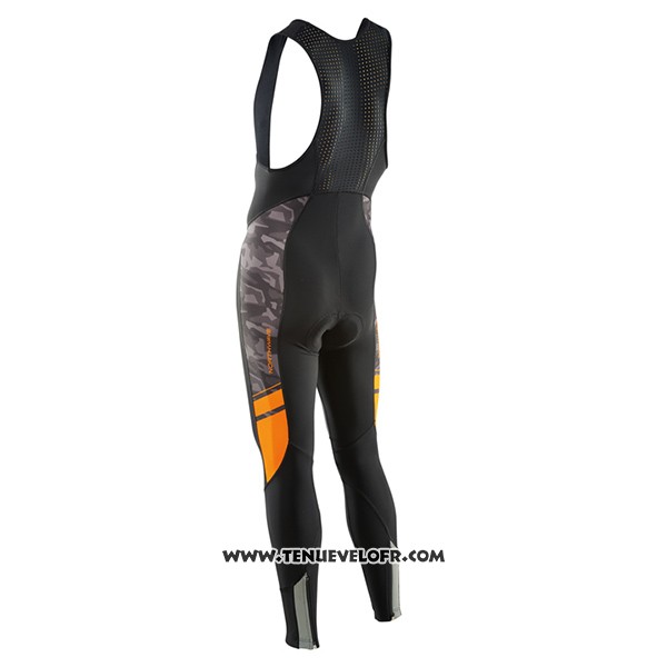 2017 Maillot Ciclismo Northwave Ml Noir et Orange Manches Longues et Cuissard