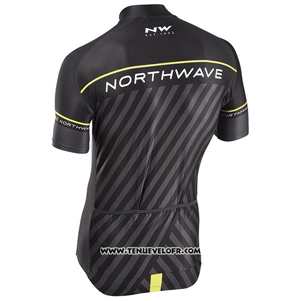 2017 Maillot Ciclismo Northwave Noir et Vert Manches Courtes et Cuissard