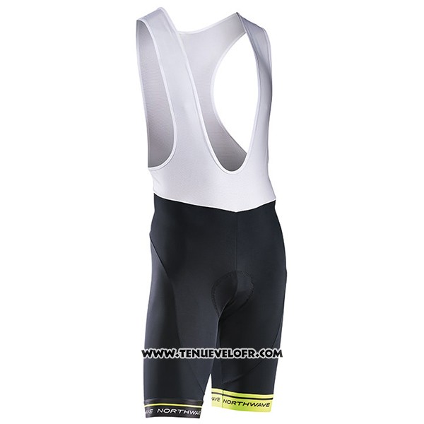 2017 Maillot Ciclismo Northwave Noir et Vert Manches Courtes et Cuissard